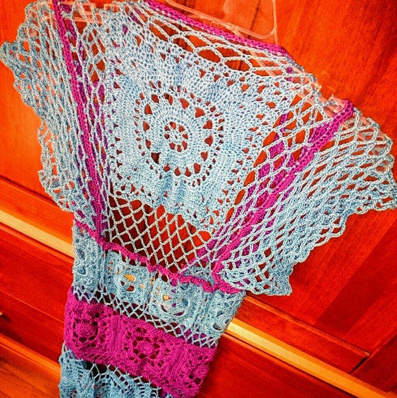 COTTON crochet long sweater - Picture 2 of 4